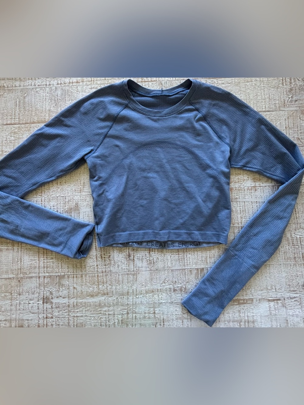 Lululemon Blue swiftly tech crop